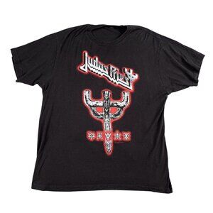 Judas Priest Firepower 2018 100% Cotton Mens Black Tour T-Shirt Sz XL